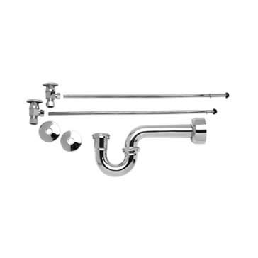 French Gold Lavatory Supply Kit with Brass Oval Handle B9167