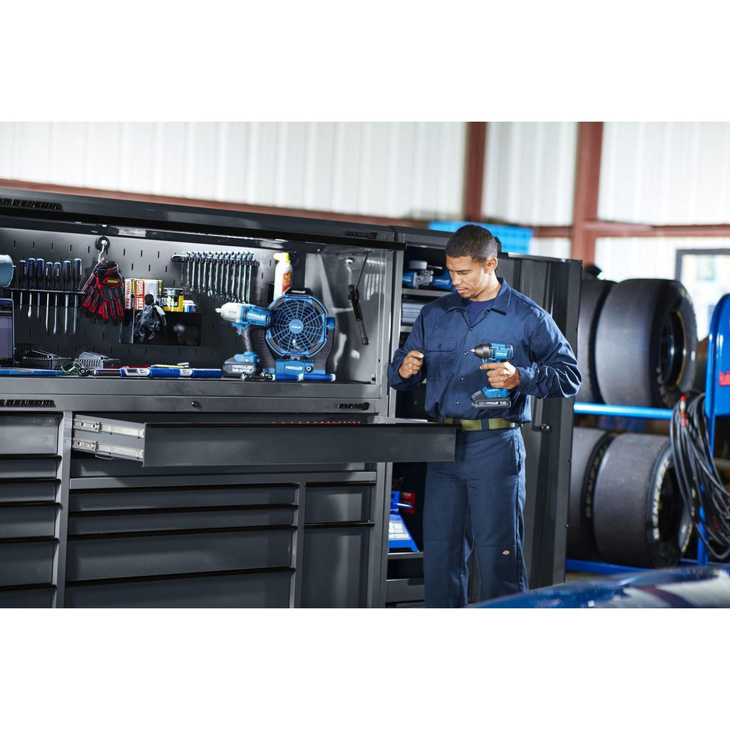 72 in. x 22 in. Slate Gray Triple-Bank Roll Cab C7412