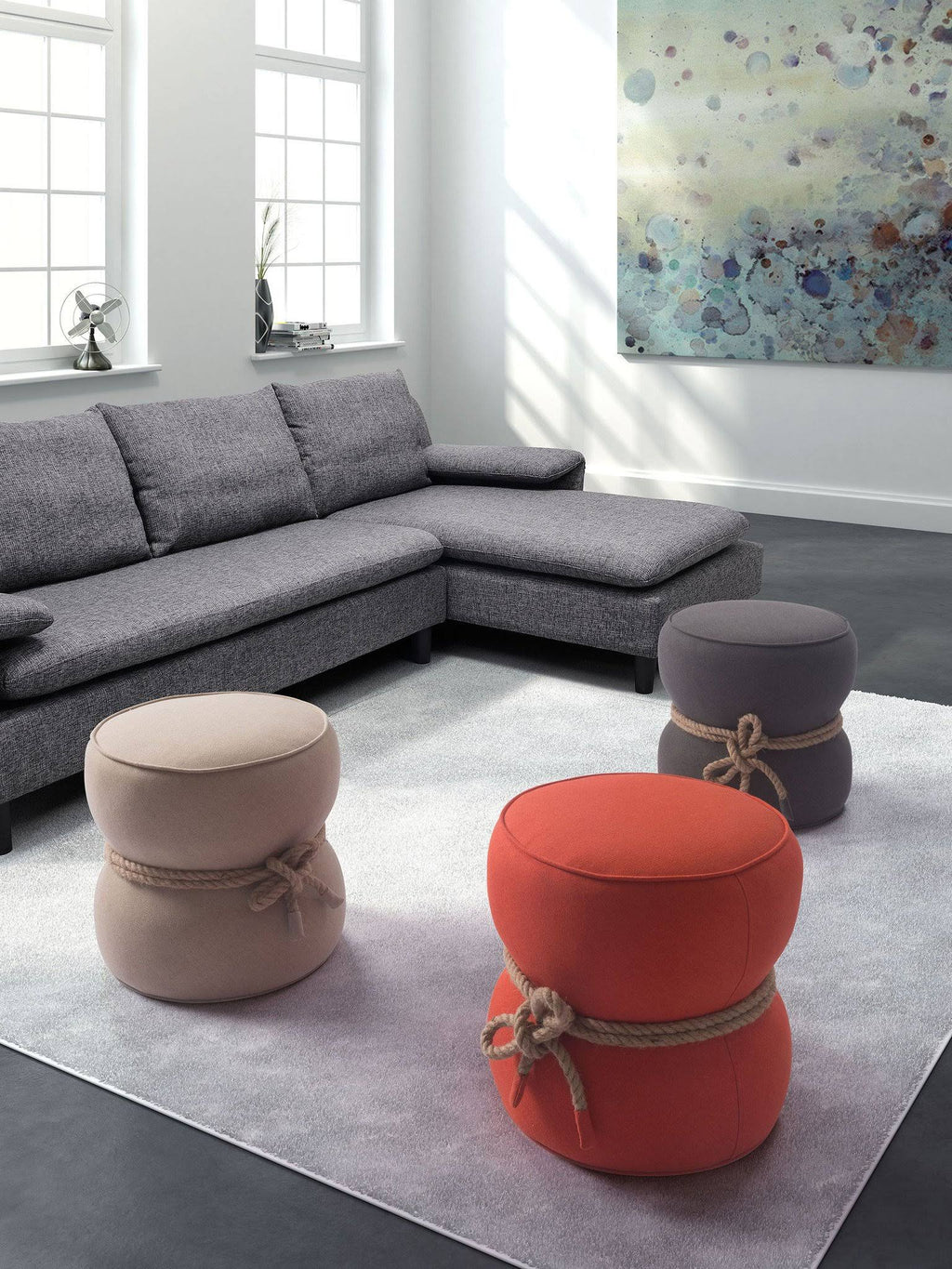 Orange Ottoman R3553