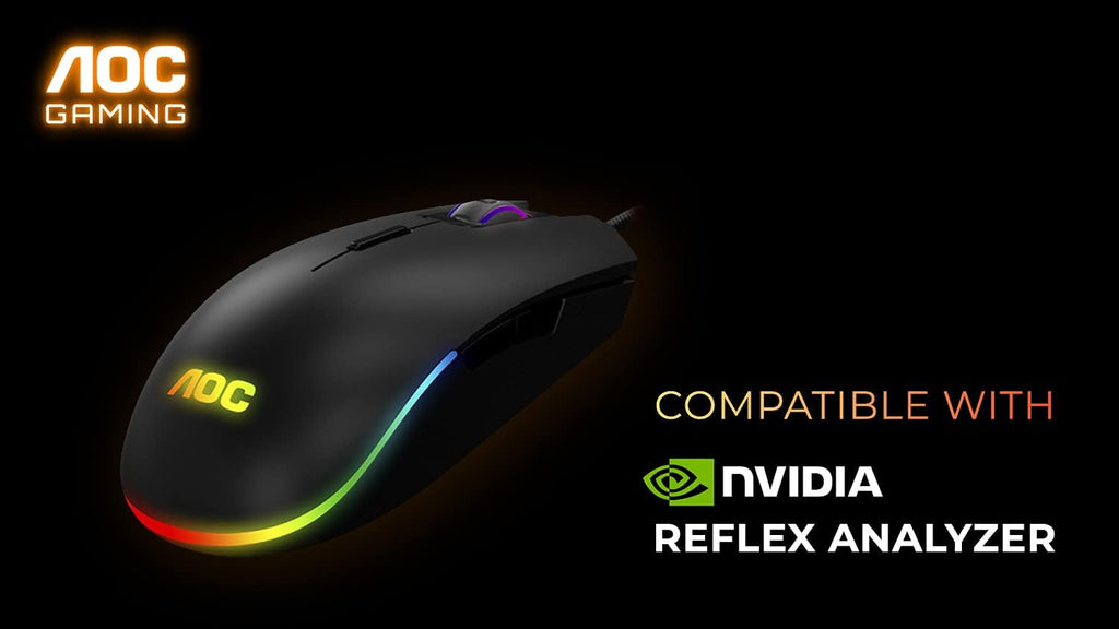 RGB Gaming Mouse with OMRON Switches, 16000 DPI, Adjustable Weight V241055