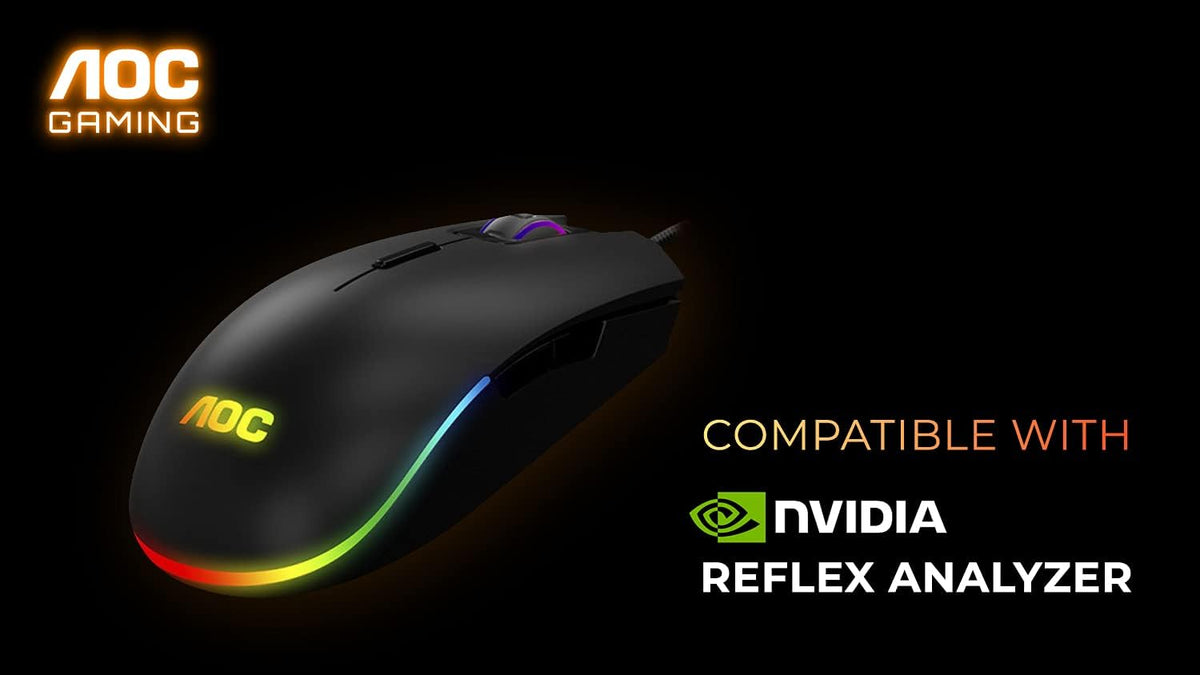RGB Gaming Mouse with OMRON Switches, 16000 DPI, Adjustable Weight V241055