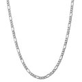 14kt White Gold Figaro Chain 22 inch Lobster Clasp I6883