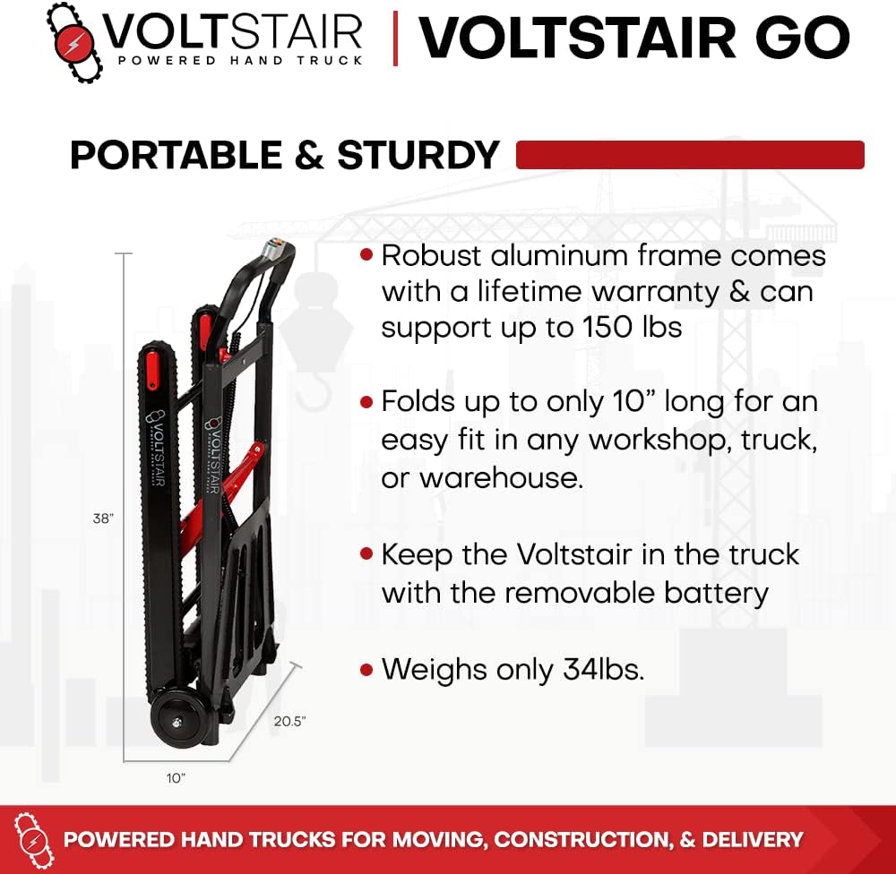 Portable Electric Stair Climbing Hand Truck with 150lb. Lift Capacity E90671