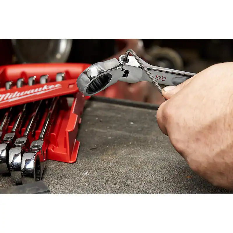 19-Piece Flex-Head Ratcheting Combination Wrench Set SAE Z980