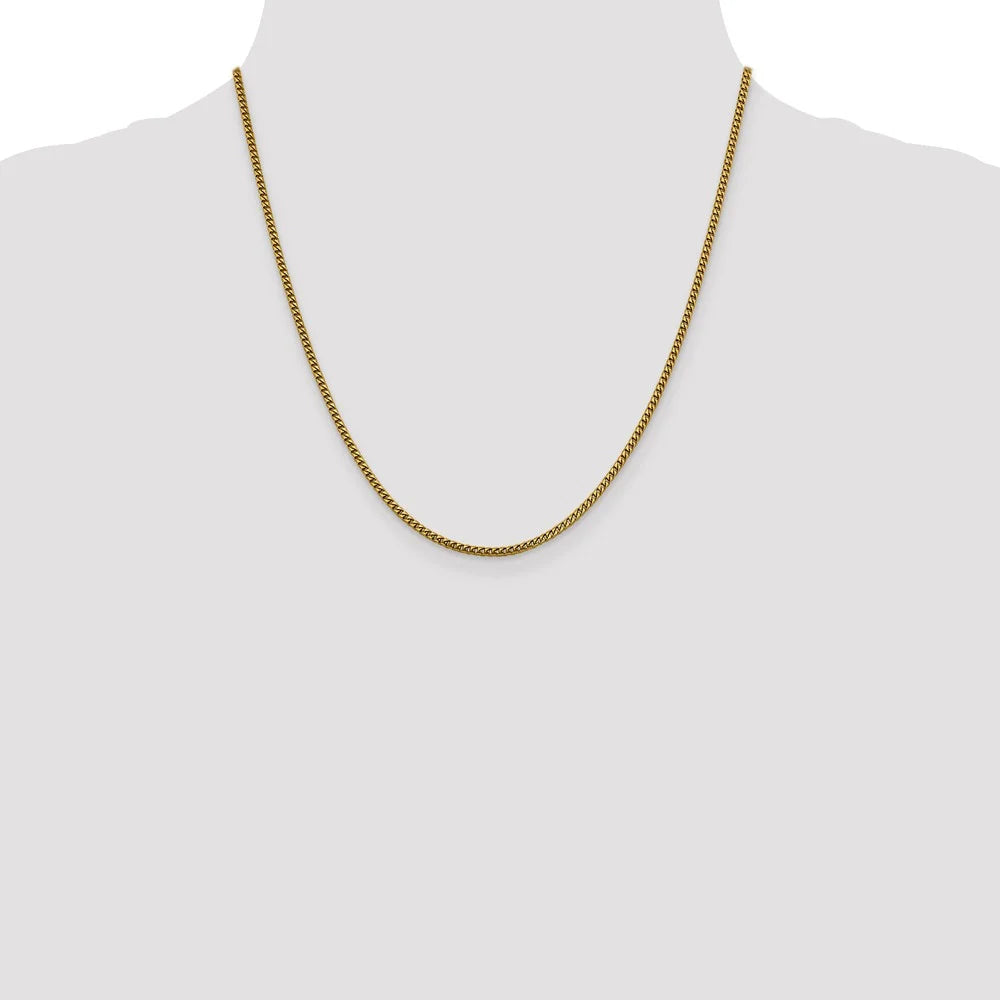 14kt Yellow Gold 2mm Franco Chain 20 inch Lobster Clasp O355464