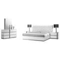 White 5-Piece Engineered Wood Cal King Bedroom Set R656352