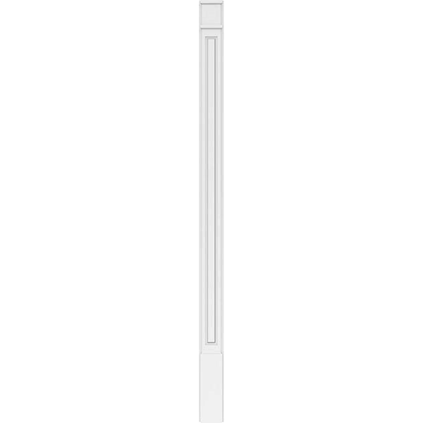 Raised Panel PVC Pilaster with Decorative Capital and Base (Pair) J288