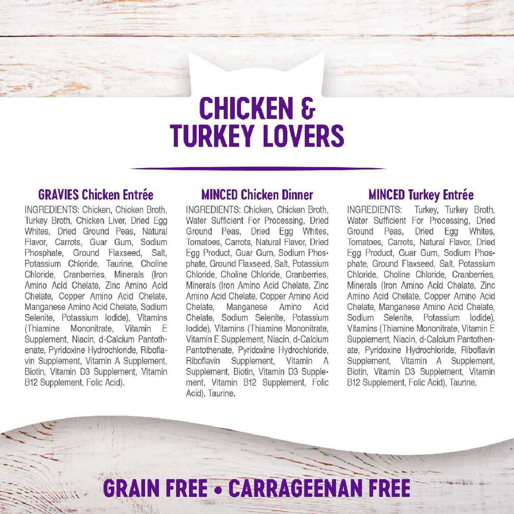 Chicken & Turkey Wet Adult Cat Food Variety Pack V95874