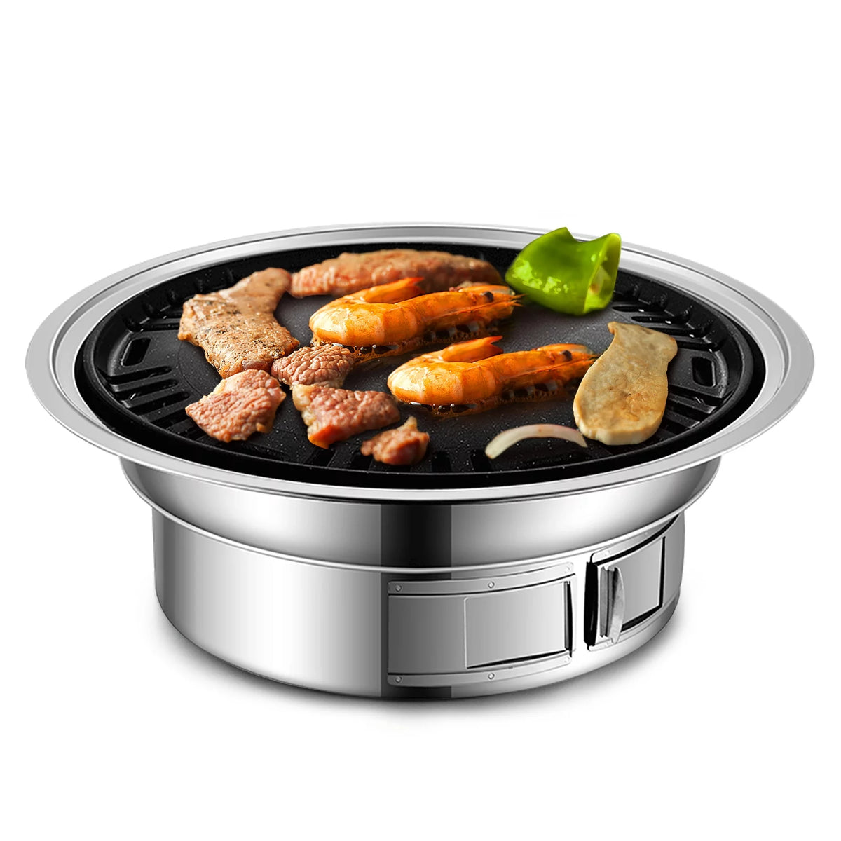 Charcoal Grill Non-stick Portable Stainless Steel BBQ Stove O127