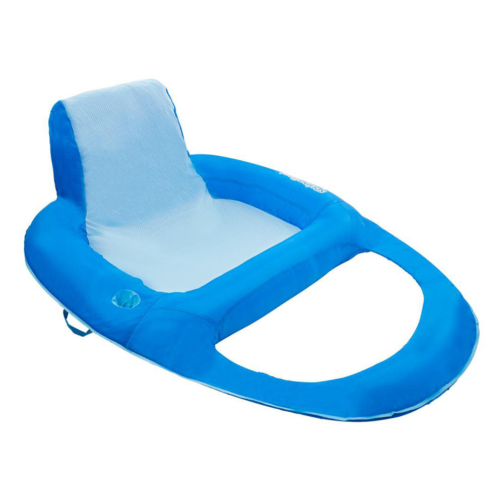 Dark & Light Blue Inflatable Floating Chair with Cup Holder (2 Pack) T381