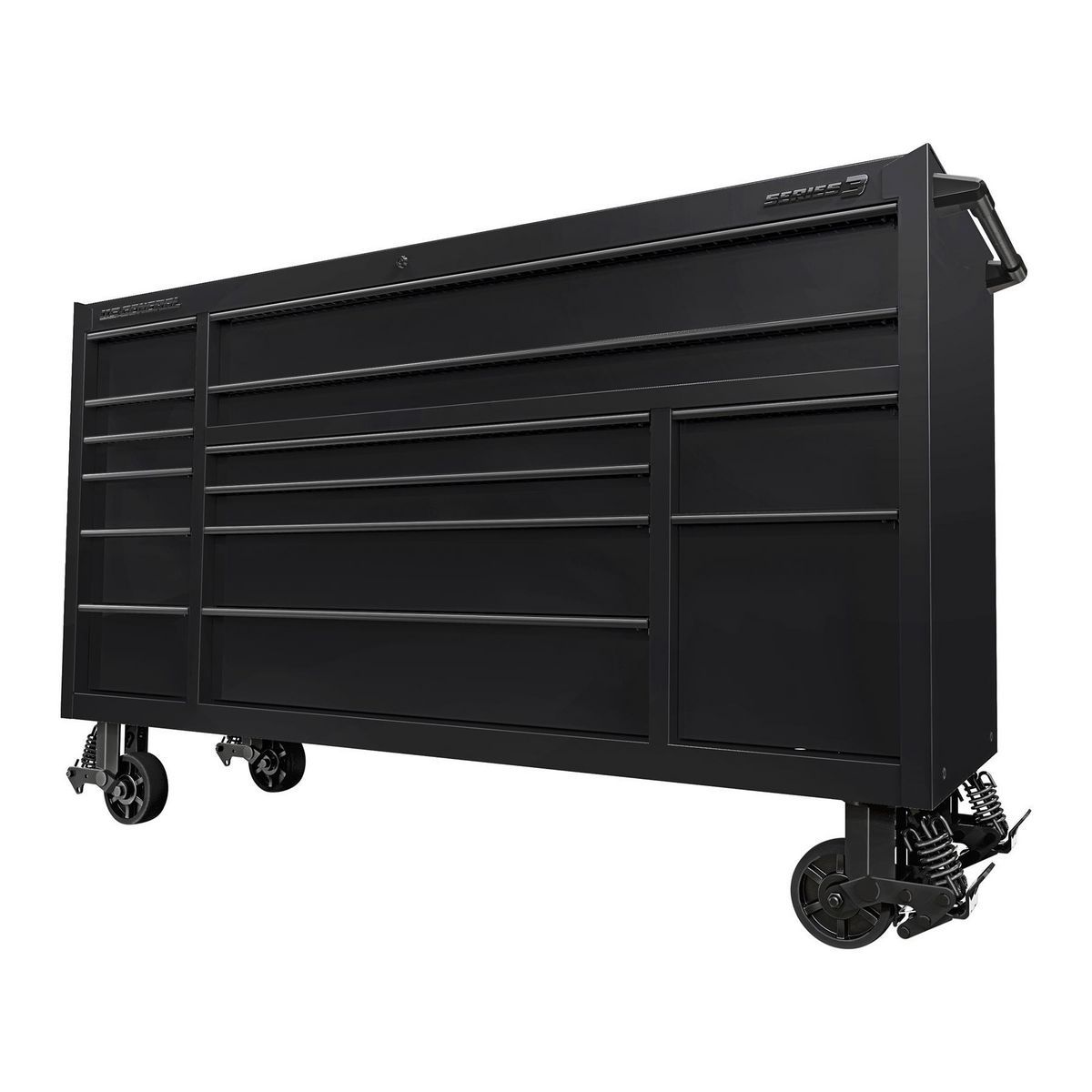 72 in. x 22 in. Slate Gray Triple-Bank Roll Cab C7412