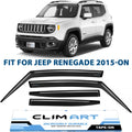 4 pcs Dark Smoke Rain Guards for Jeep Renegade 2015-2022 O55776