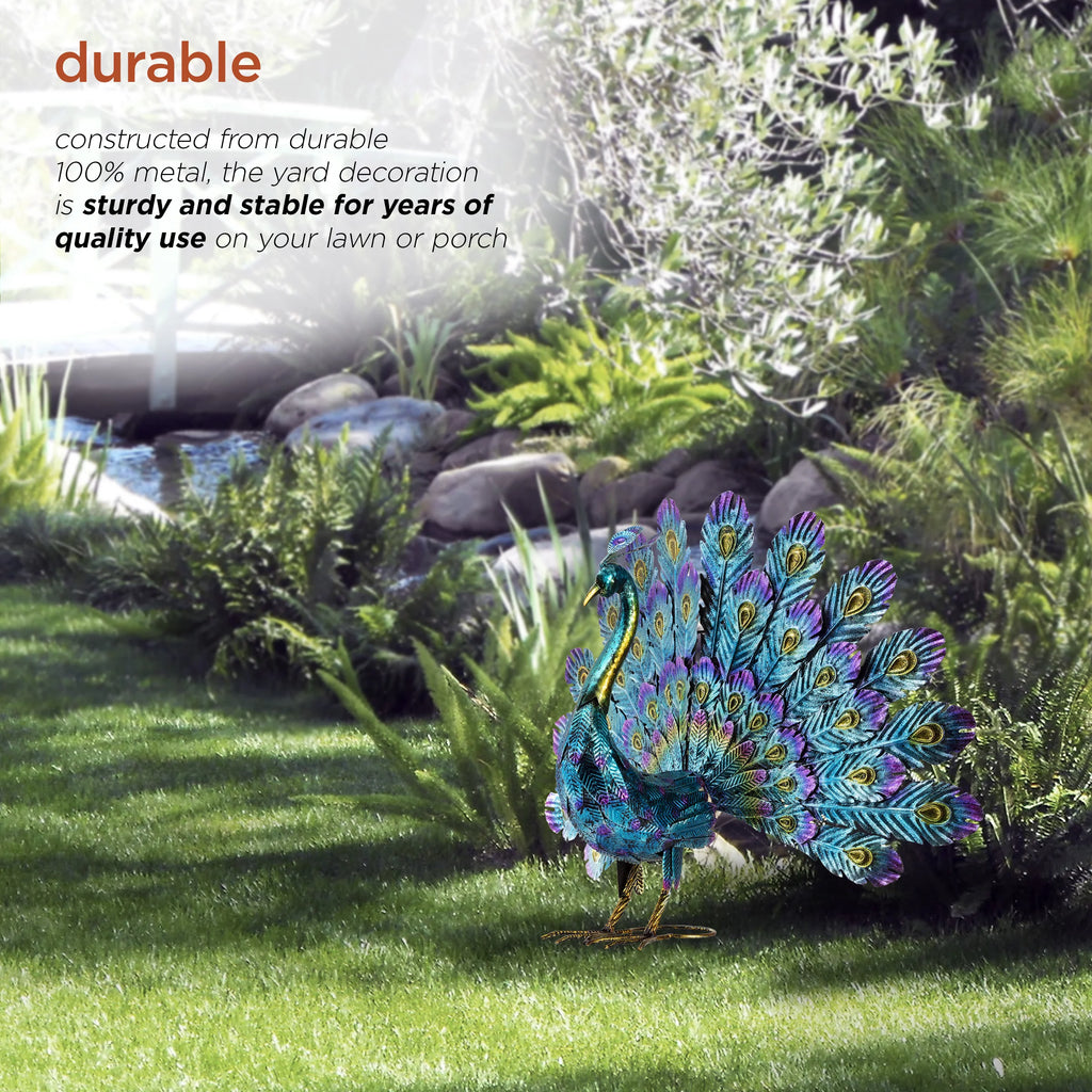 22" Peacock Garden Statue C251