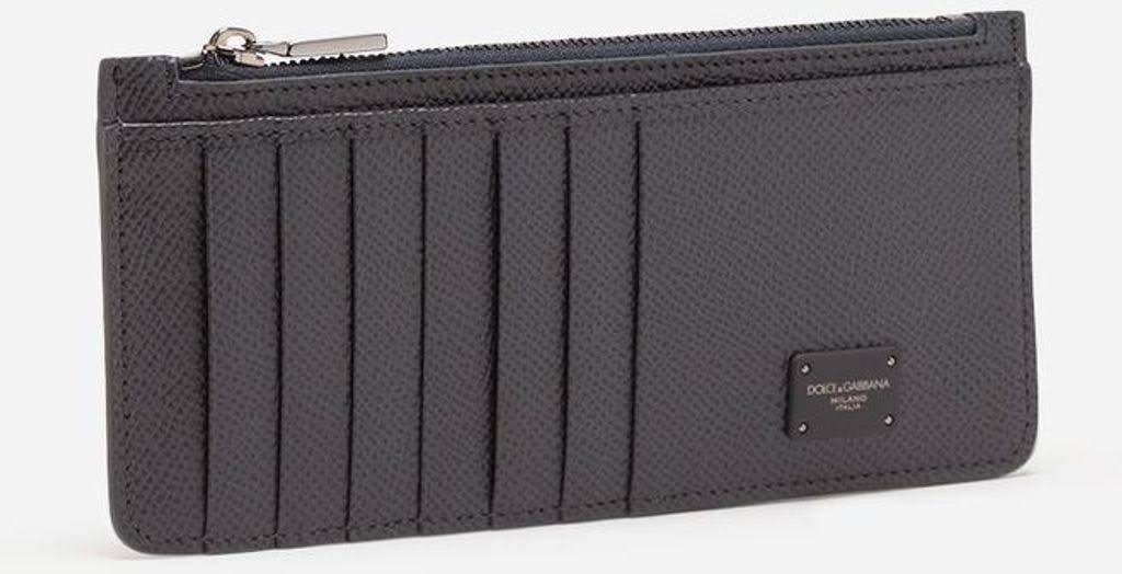 Gray Logo Card Case Z48571