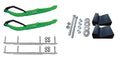 Green MTX Snowmobile Skis with 9" Shaper Bars Complete Kit K26303