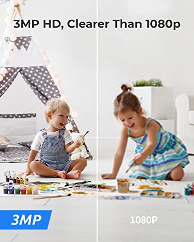 3MP HD Indoor WiFi Pan Tilt Security Camera 2 Pack I20143