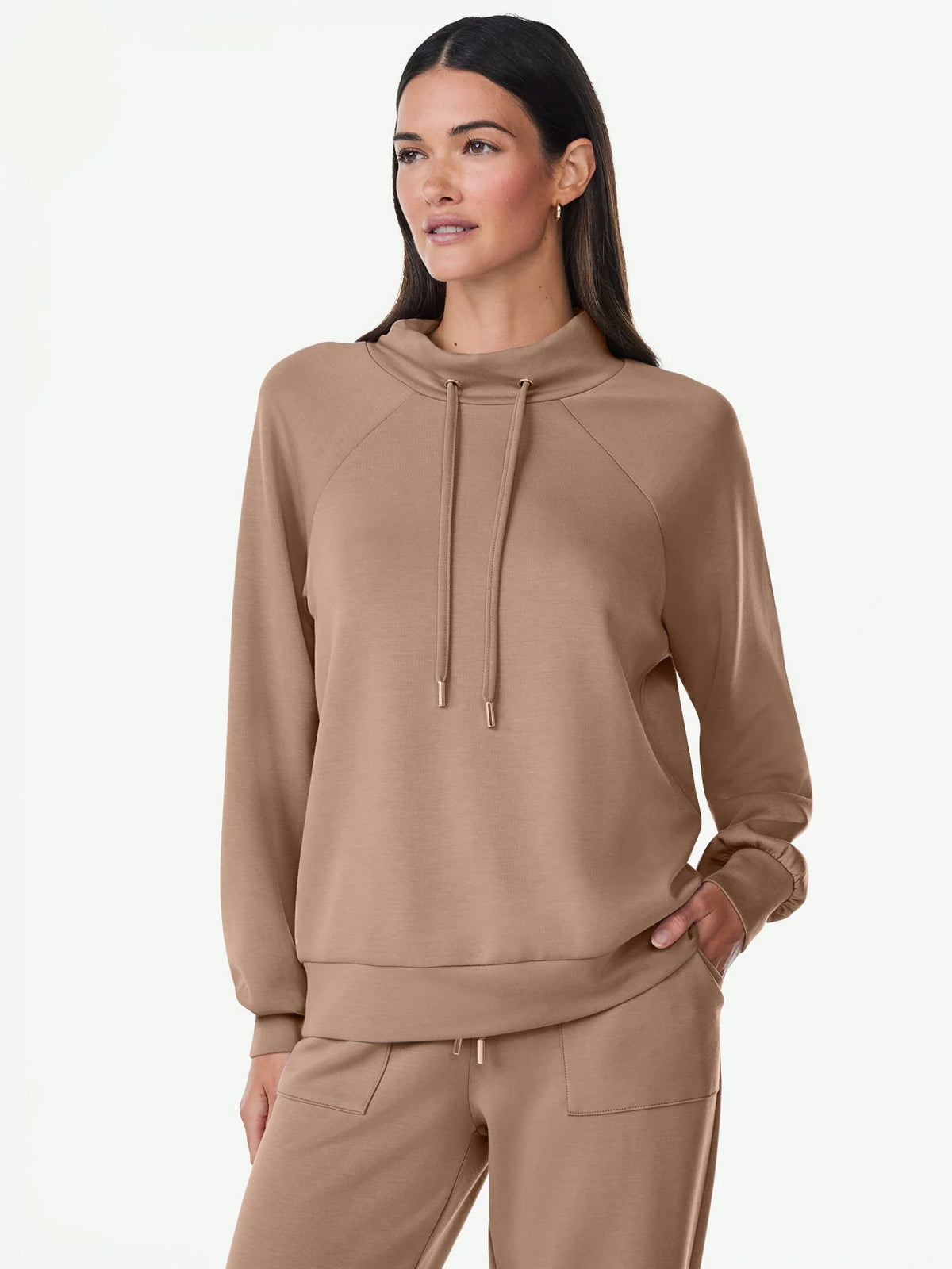 Women's Scuba Knit Funnel Neck Sweatshirt E334514