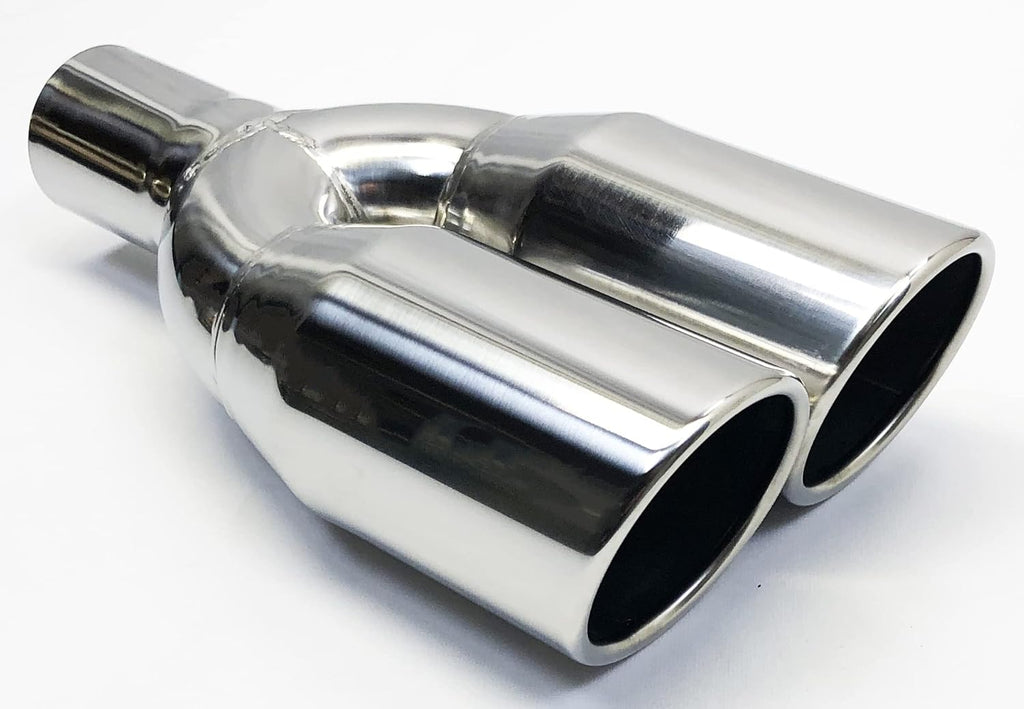 Dual Round Stainless Steel Exhaust Tip Pack of 2 L99671