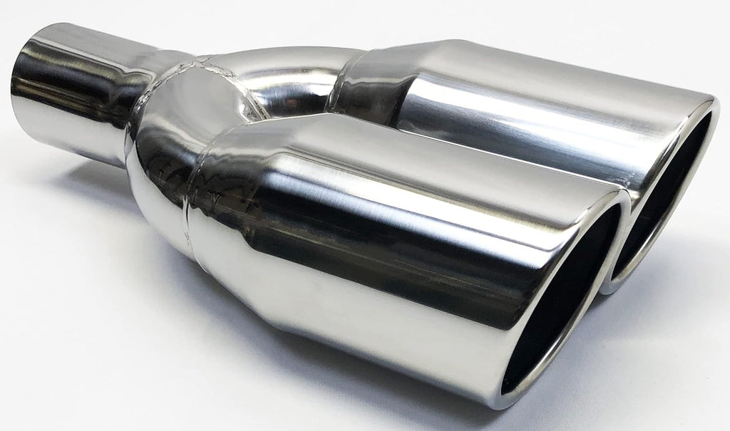 Dual Round Stainless Steel Exhaust Tip Pack of 2 L99671