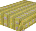 French Provence Tablecloth 60" x 84" Rectangular Coated Cotton Lavender Green A399