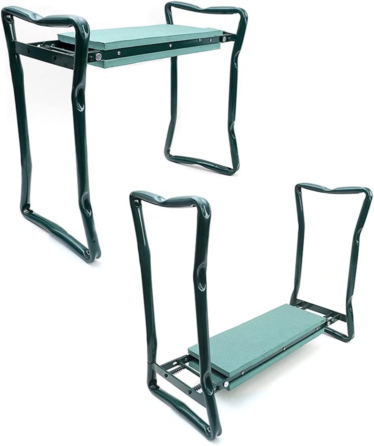 Garden Kneeler Seat Foldable Stool with Tool Bag EVA Foam Pad O14745