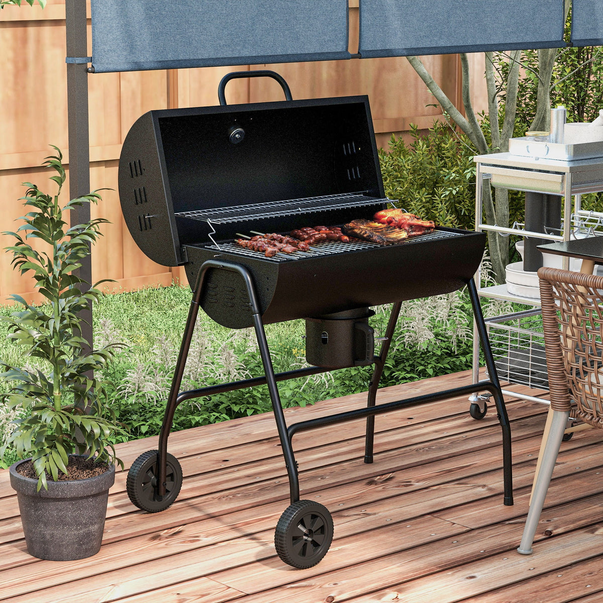 Wheeled Charcoal BBQ Grill S768337