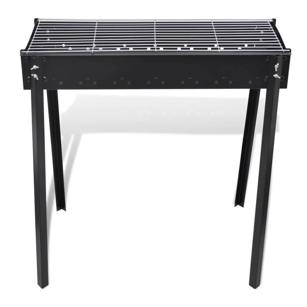 Charcoal BBQ Stand Steel Barbecue Grill Black W774