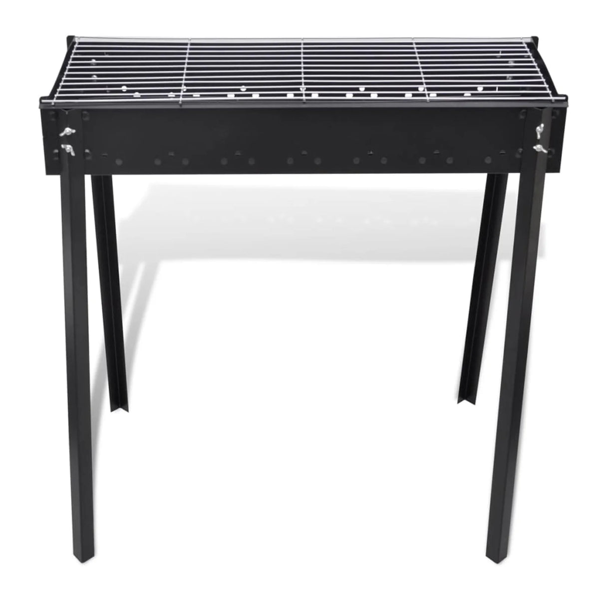Charcoal BBQ Stand Steel Barbecue Grill Black W774