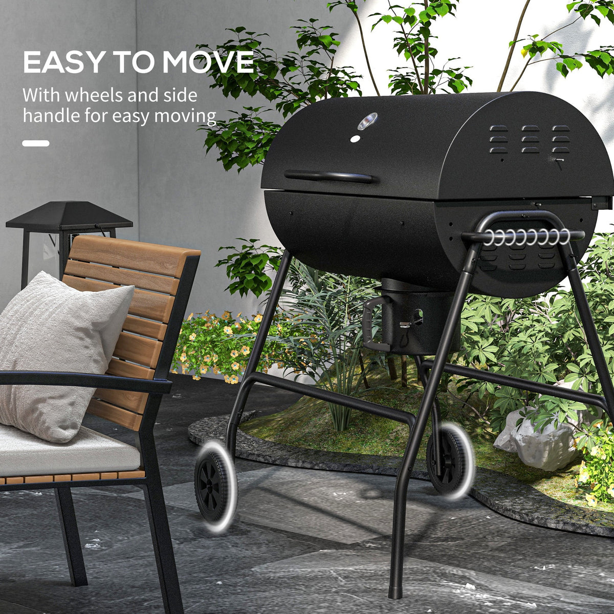 Wheeled Charcoal BBQ Grill S768337