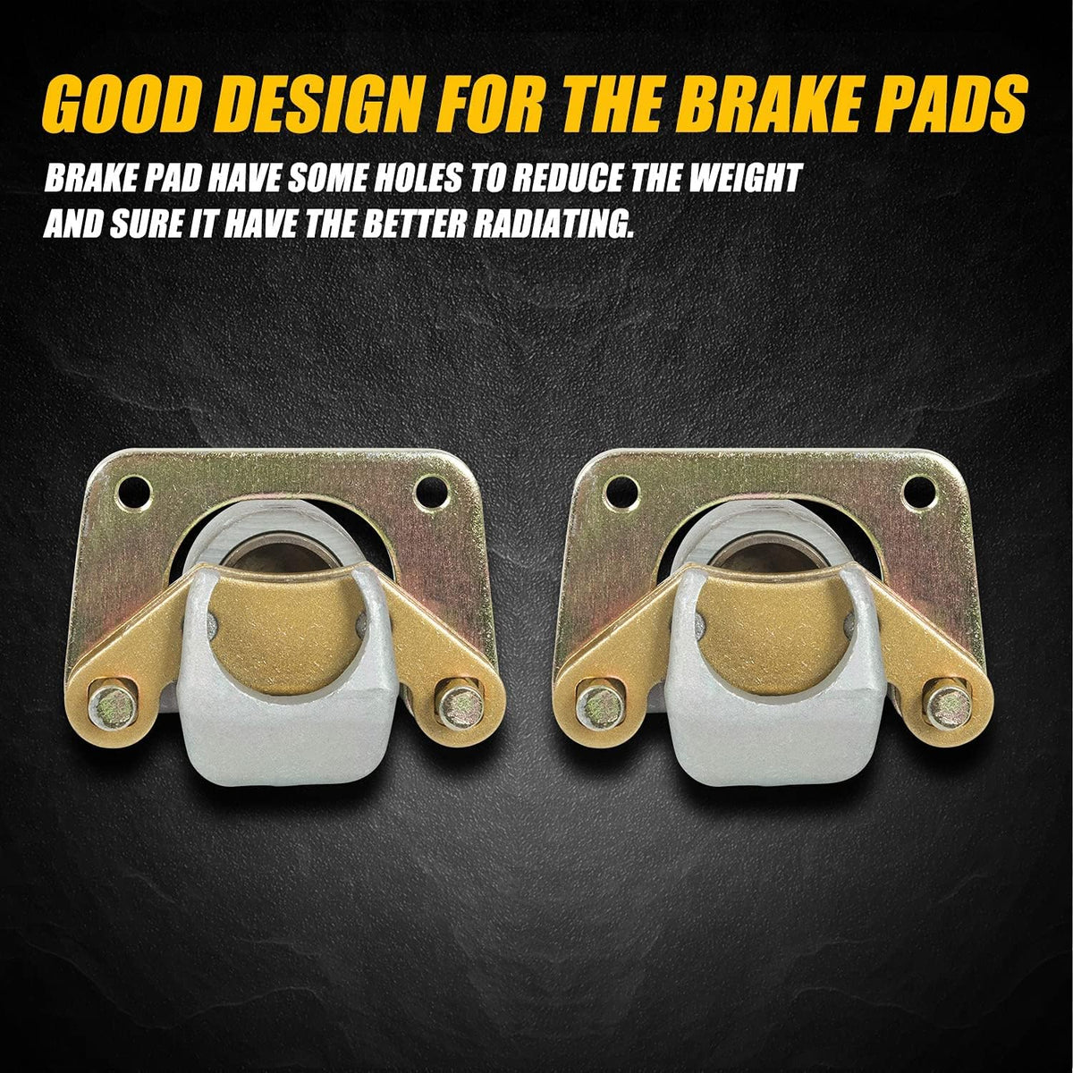 Rear Left & Right Brake Caliper Assembly Pack of 2 F4537