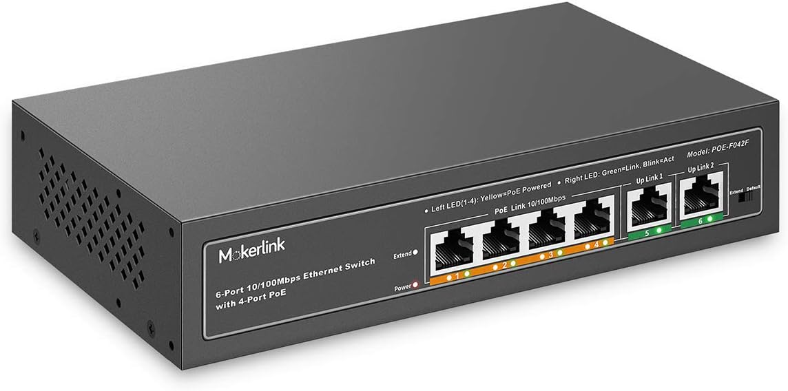 8 Port Gigabit PoE Switch, 120W, Metal Fanless Unmanaged, Pack of 2 Q201333