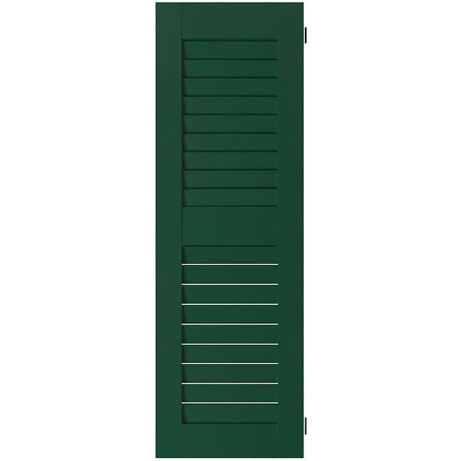 15 in. x 32 in. Exterior Real Wood Louvered Shutters Pair D398