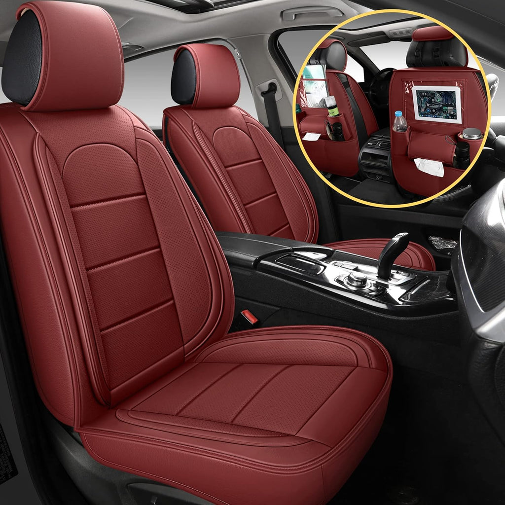 Grey Leather Full Set Car Seat Covers J862559