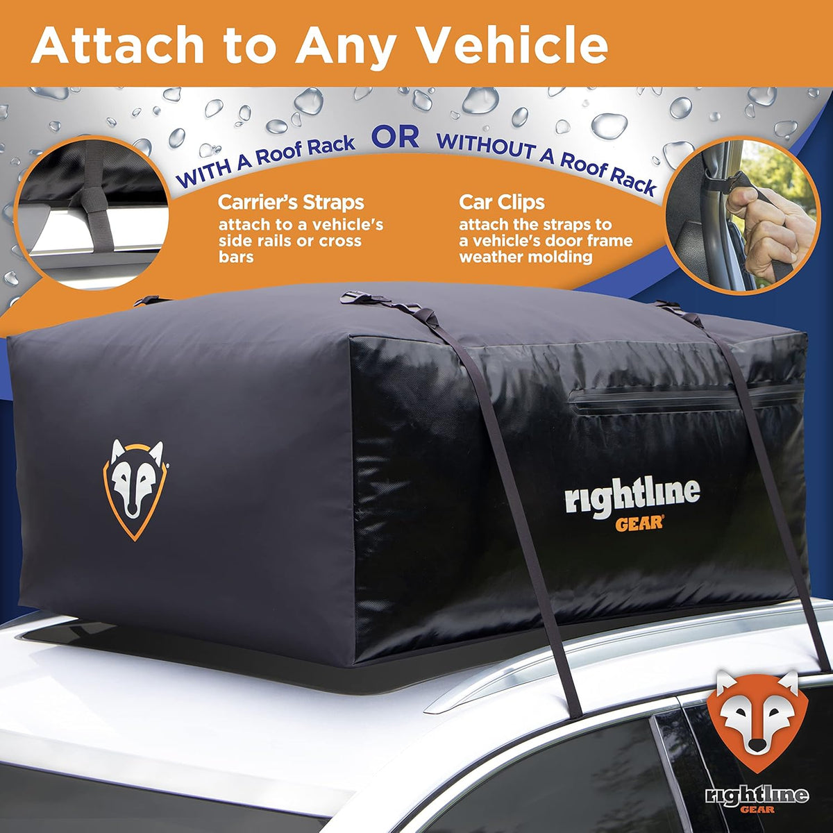 18 cu ft Waterproof Car Top Carrier V9017