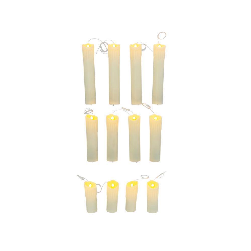 Set of 12 Battery Operated Floating Hanging Candles L41404
