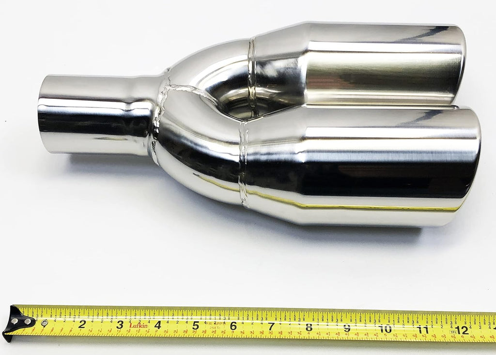 Dual Round Stainless Steel Exhaust Tip Pack of 2 L99671