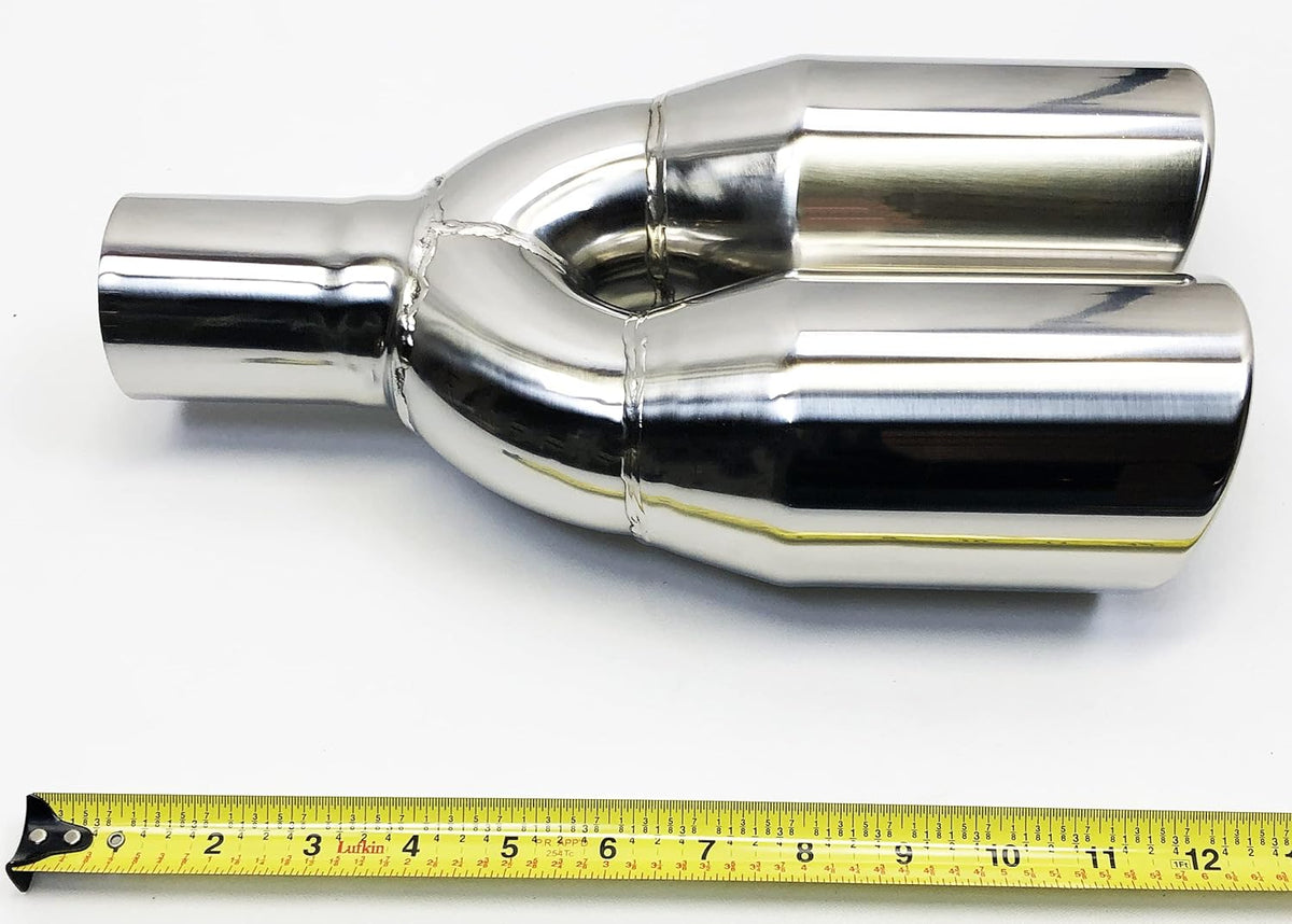Dual Round Stainless Steel Exhaust Tip Pack of 2 L99671