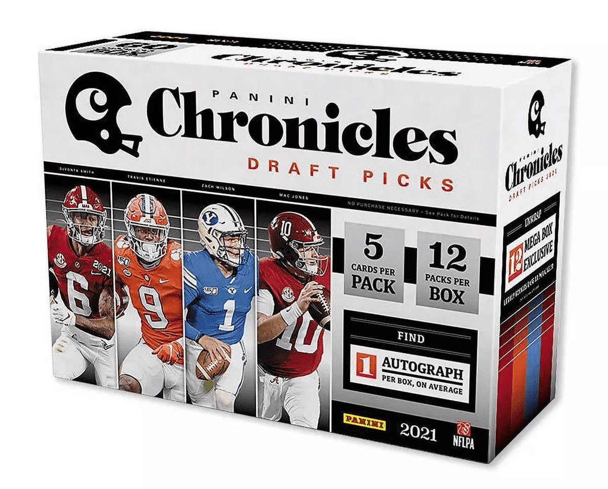 2021 Panini NFL Chronicles Draft Pick Football Trading Card Mega Box S885025