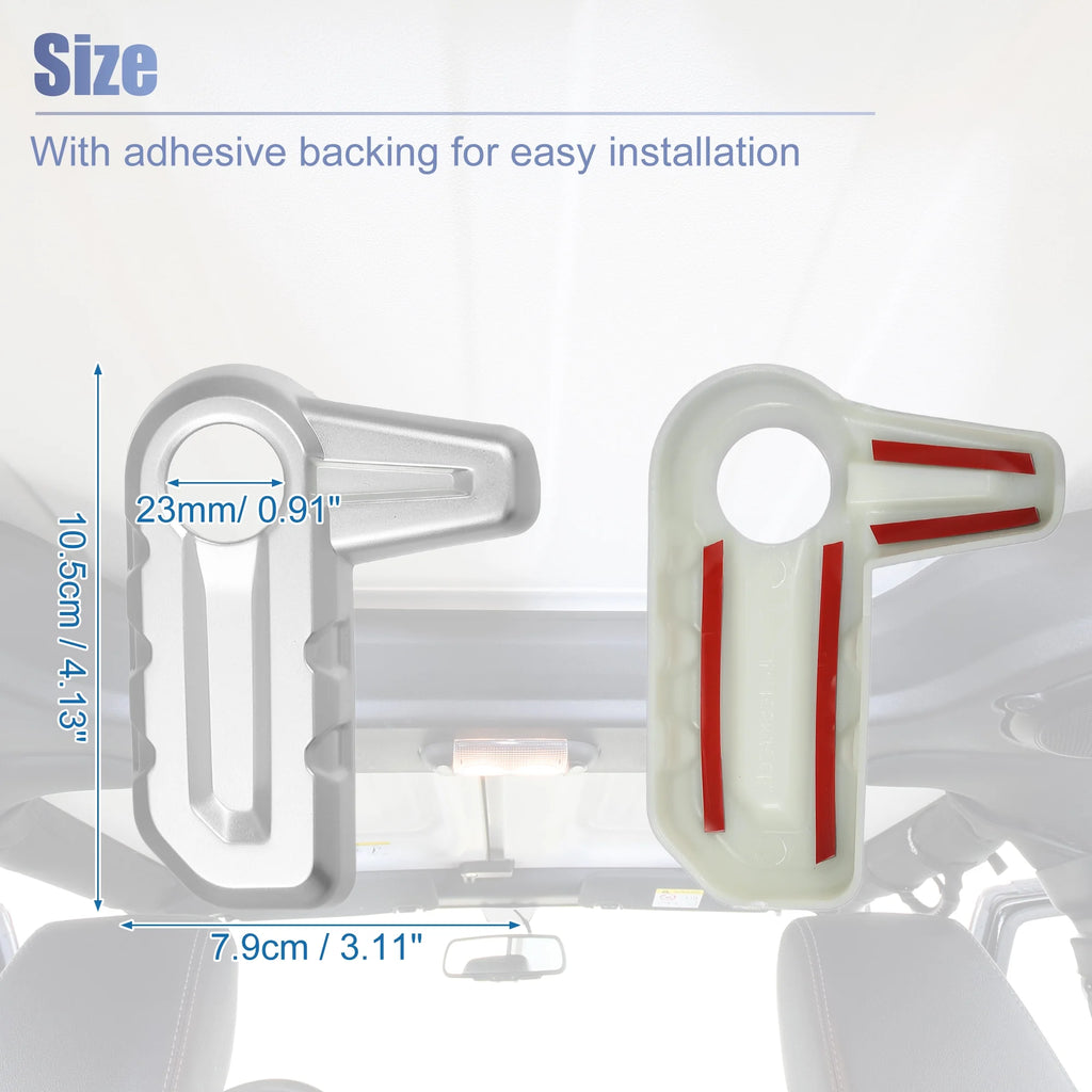 6pcs Hardtop Roof Removal Switch Handle Cover for Jeep Wrangler JL JLU Silver Tone L93758