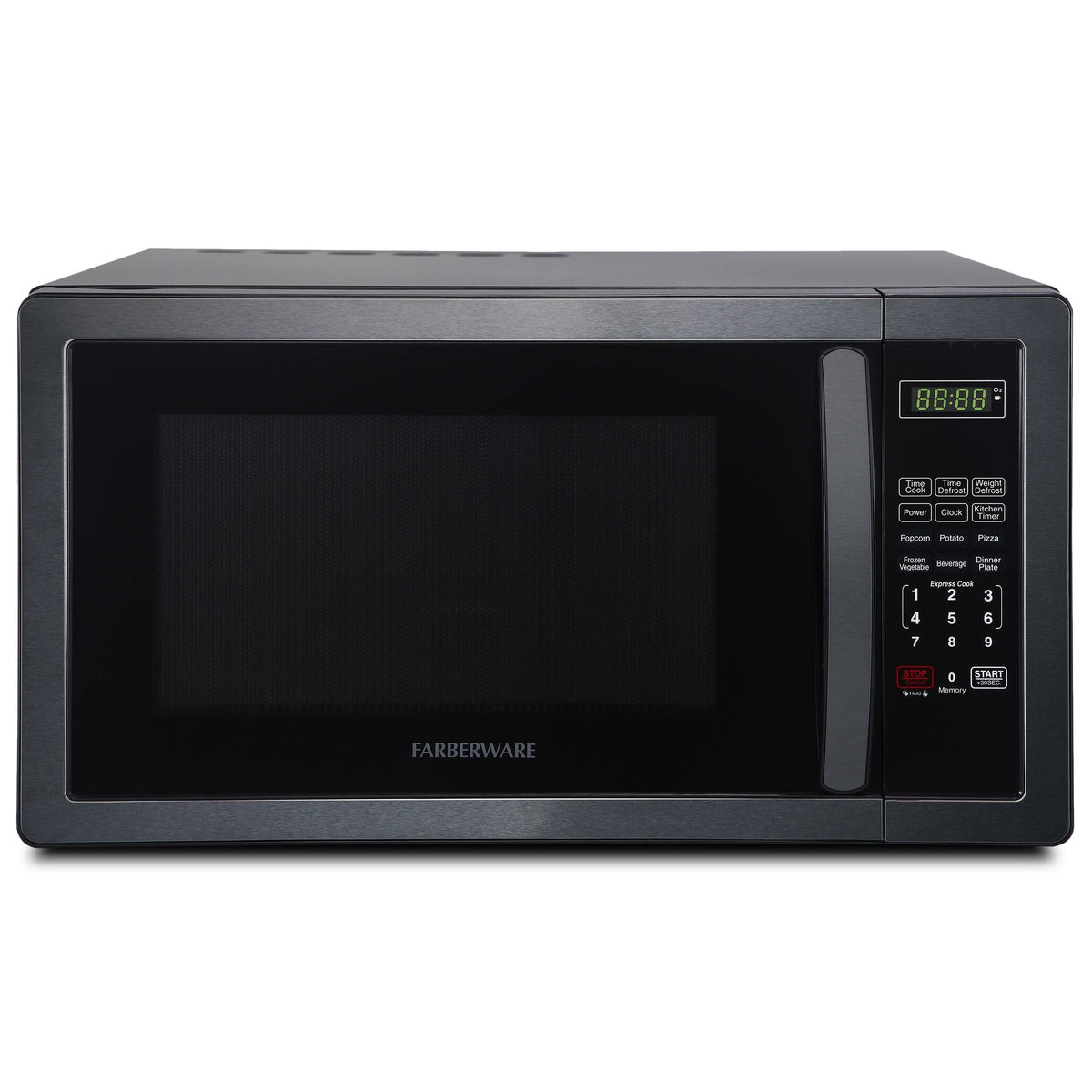 1000-Watt 1.1 Cu. ft Black Stainless Steel Microwave Oven Q409