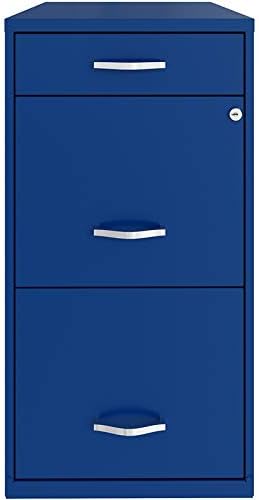 18in Deep 3 Drawer Metal File Cabinet Pearl White Z998787