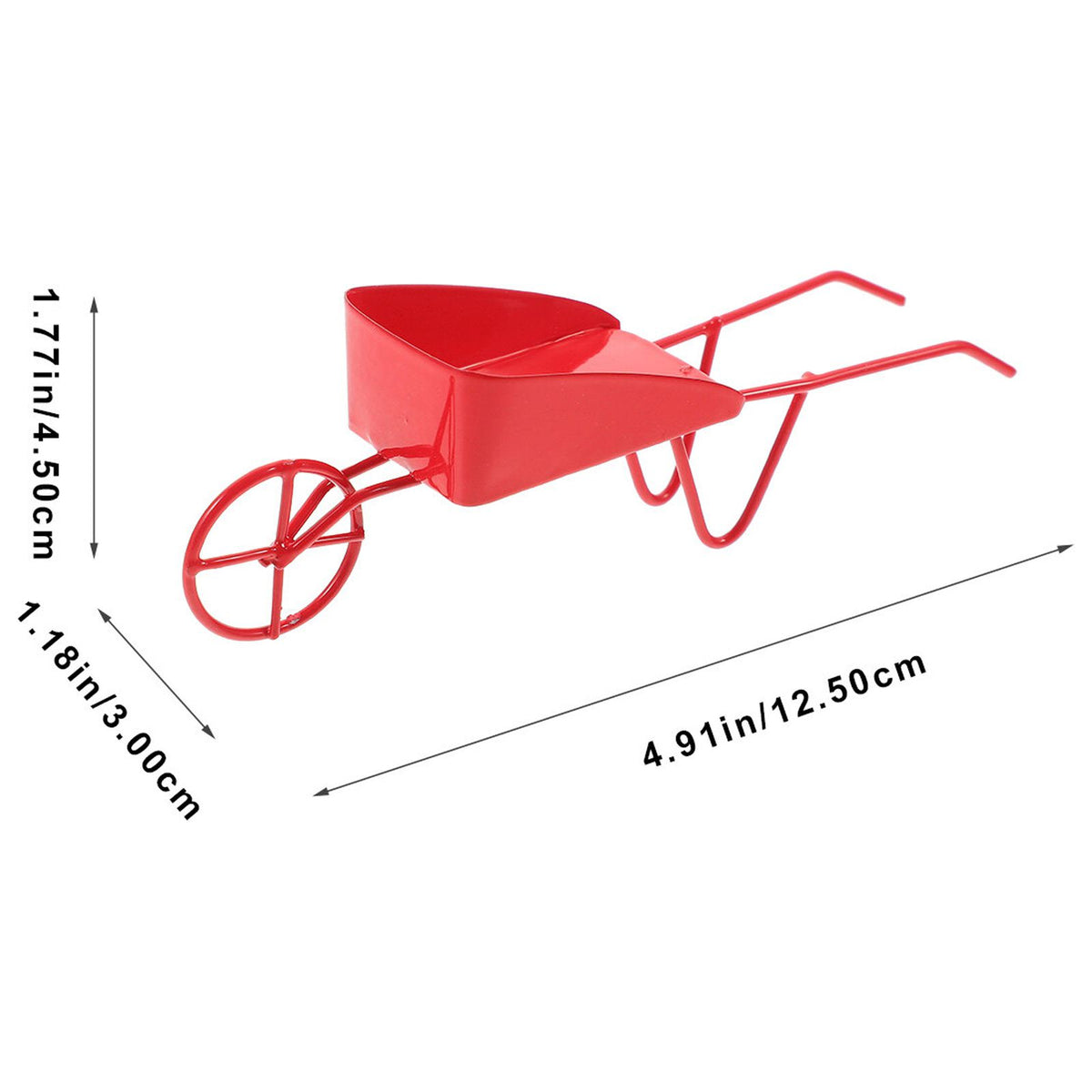 Mini Vintage Metal Wheelbarrow Prop T671902