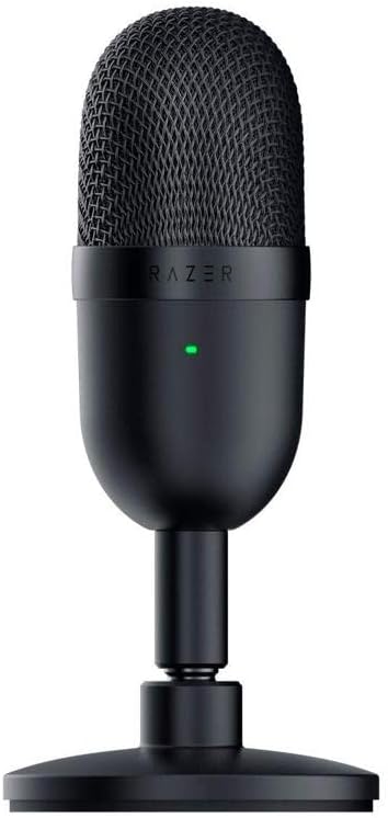 Black USB Streaming Microphone with Supercardioid Pick-Up Pattern H174195