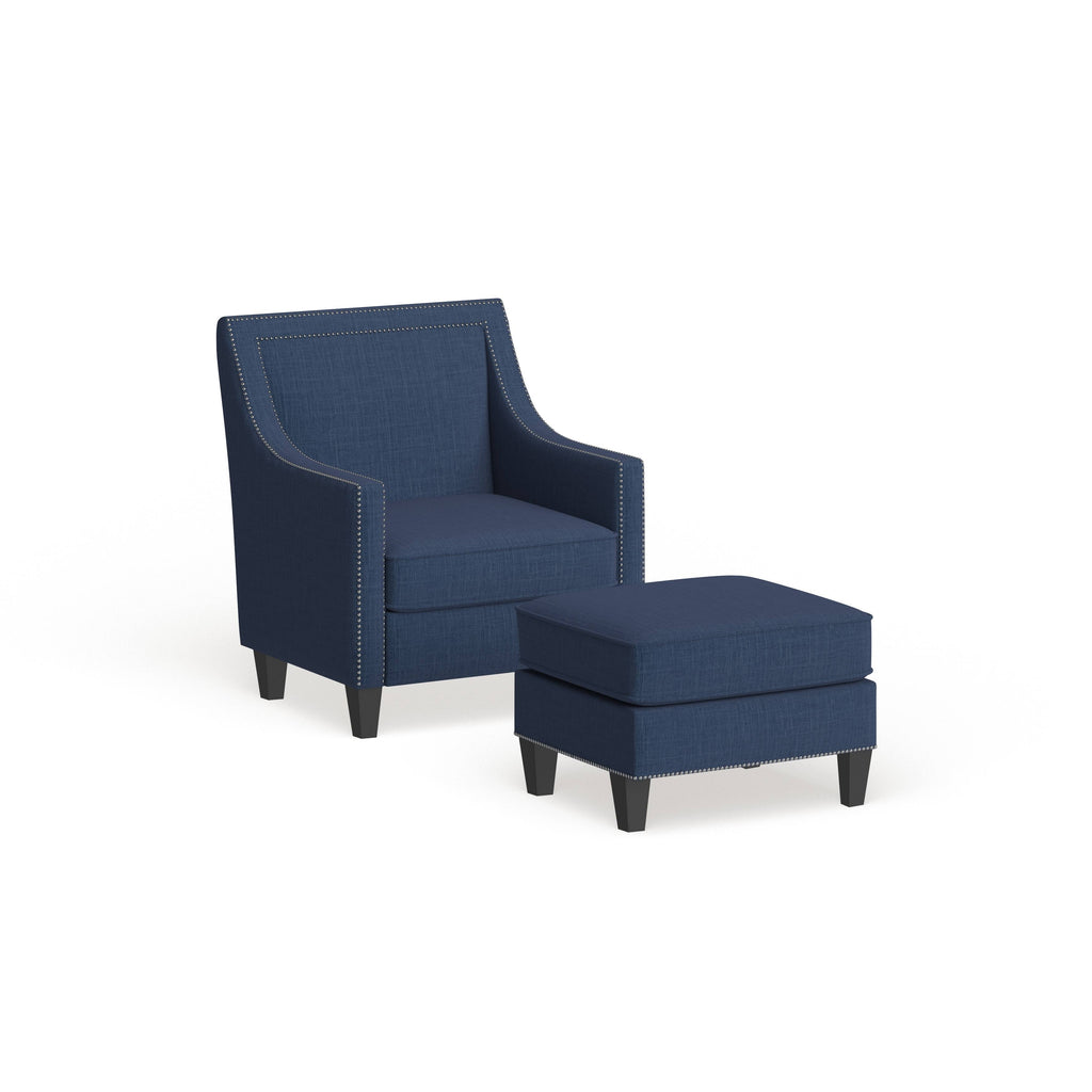 Blue Chair and Ottoman Q5457