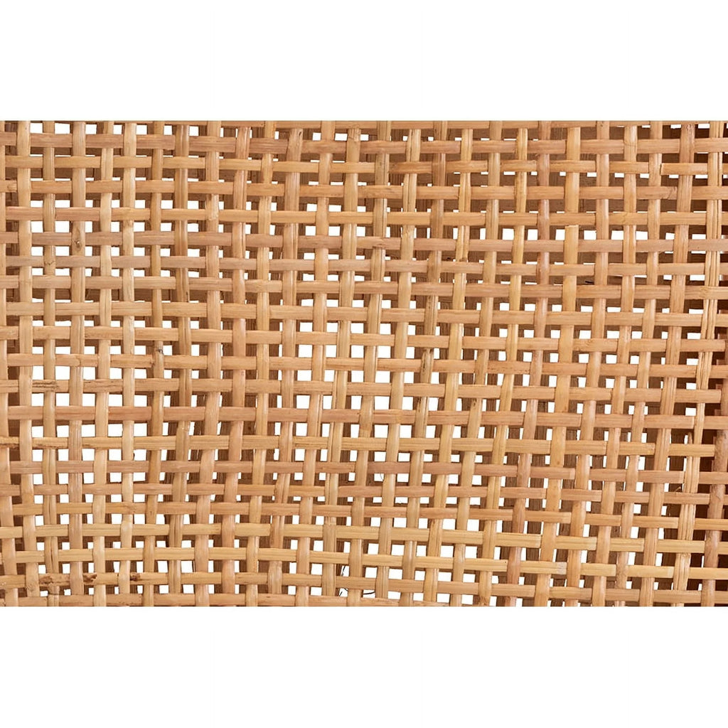 Natural Brown Rattan and Walnut Brown Wood Counter Stool K317
