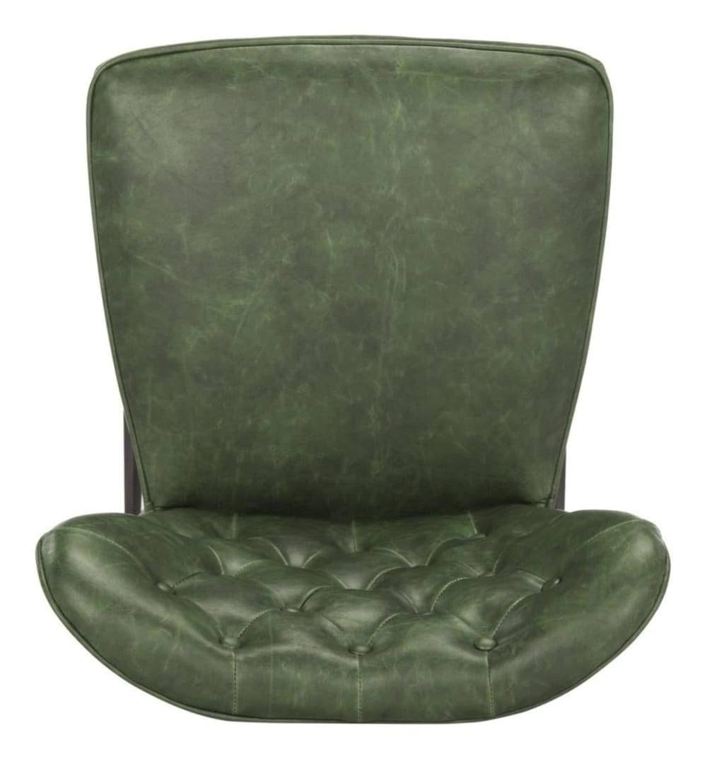 Camel Leather Tufted Swivel Counter Stool Set of 2 B462