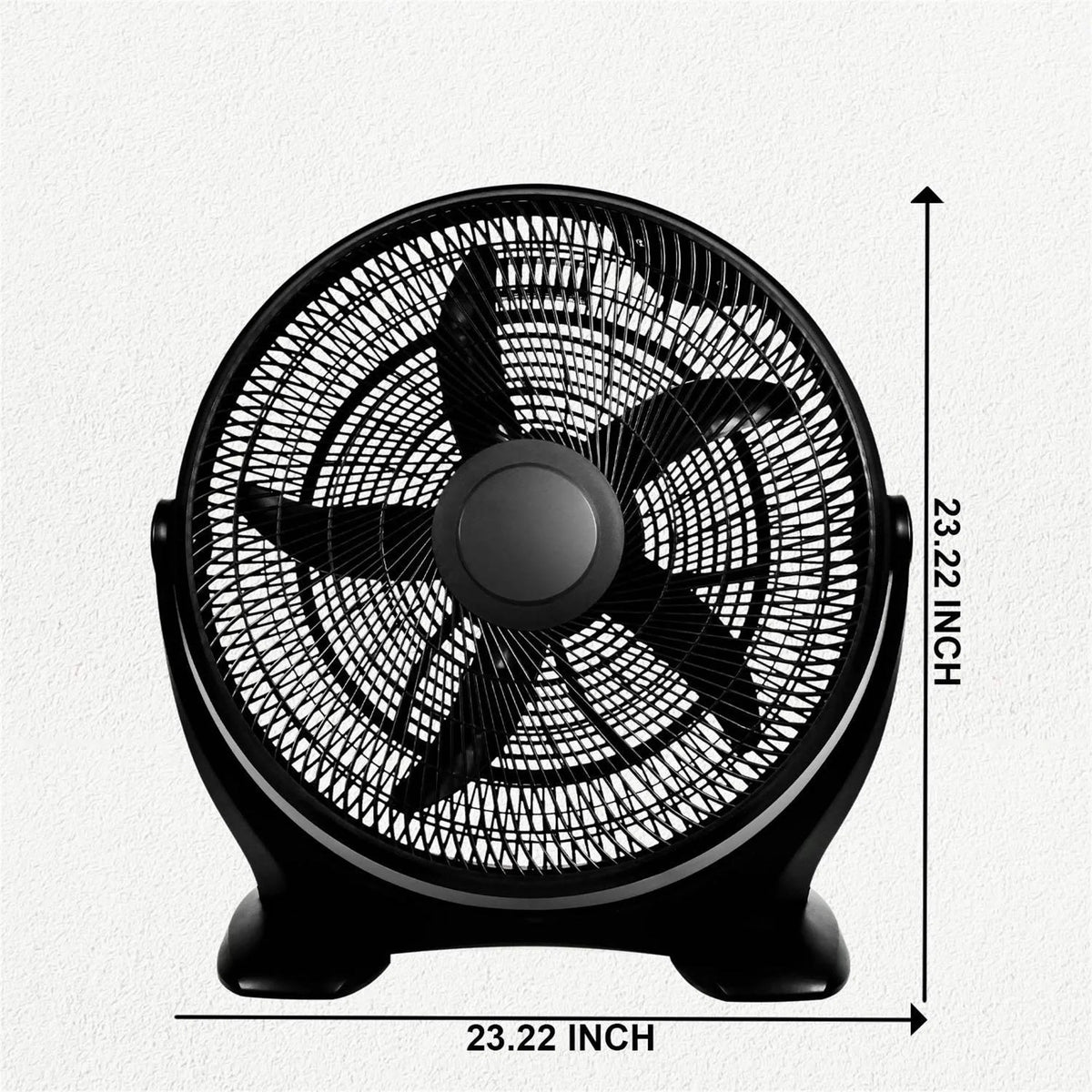 14 Inch 3-Speed Plastic Floor Fan, Black D152