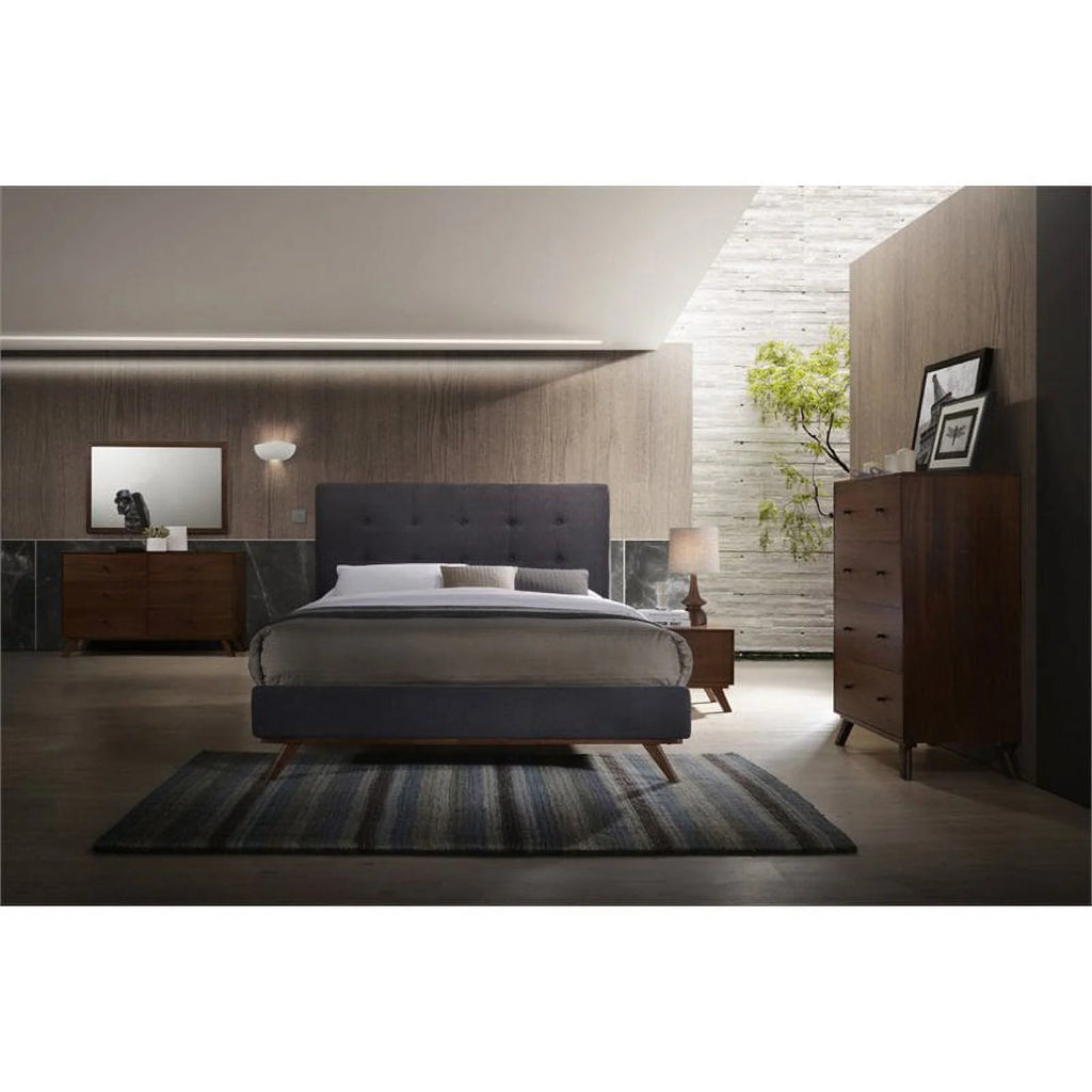 Walnut Veneer and Solid Wood Dresser D997