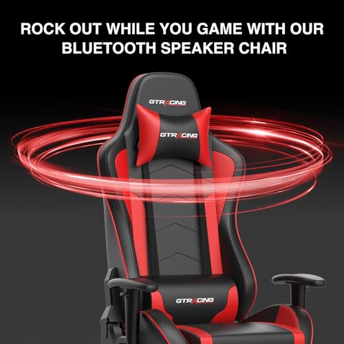 Gaming Chair with Footrest Speakers Bluetooth Ergonomic X57856