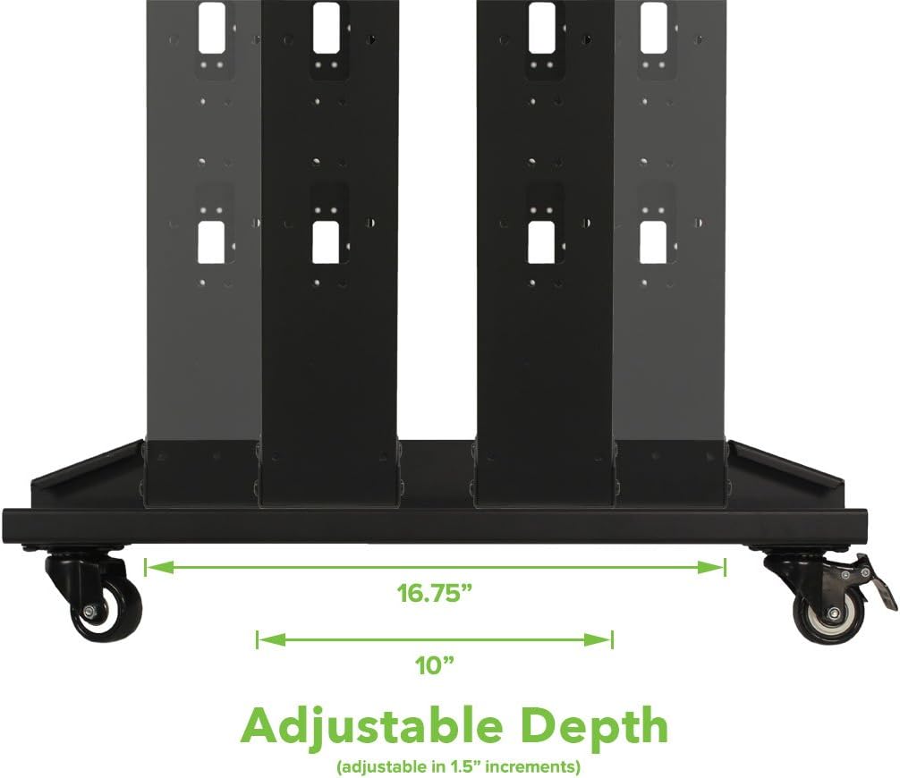 7ft 42U 4-Post Open Frame Server Rack with Casters U5771
